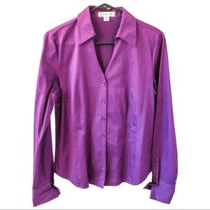 Coldwater Creek Purple Women’s Dress Shirt S 6-8